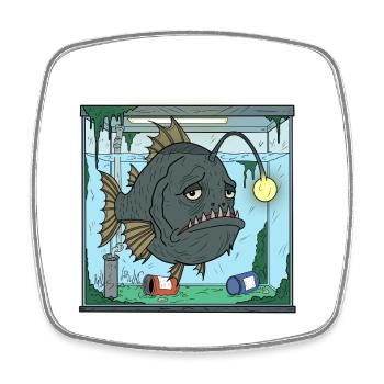 Leben der Aquarienfische - Viereckiger Kühlschrankmagnet - Weiß - Vorne