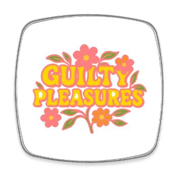 Fleurs et pleurs heureux de culpabilité - Magnet carré - blanc - Devant