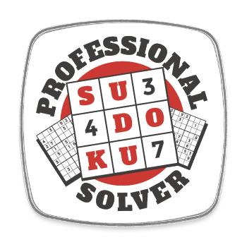 Professioneller Sudoku-Puzzle-Spieler - Viereckiger Kühlschrankmagnet - Weiß - Vorne