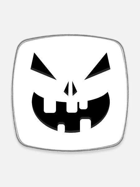 Little Boo – La citrouille amicale - Magnet carré - blanc