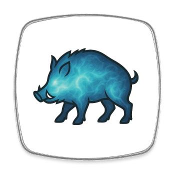 Soul Animal and Guardian Being: Wild Boar - Square fridge magnet - white - Front