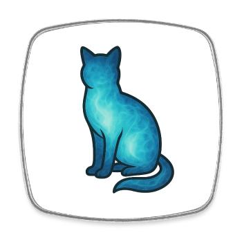 Soul Animal and Guardian Being: Cat - Square fridge magnet - white - Front