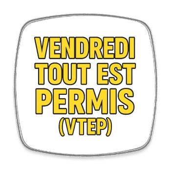 DESIGN T-SHIRTS, TV SHOW, VTEP + BAGS, MUGS, ETC. - Square fridge magnet - white - Front