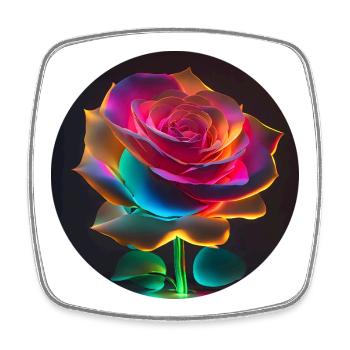 Rainbow Luminescent Pink - Square fridge magnet - white - Front