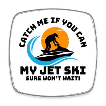 Jetski-Fahrer Sommer Wassersport - Viereckiger Kühlschrankmagnet - Weiß - Vorne
