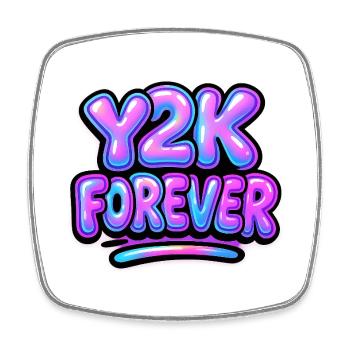 Y2K Forever Neon Design - Magnet carré - blanc - Devant