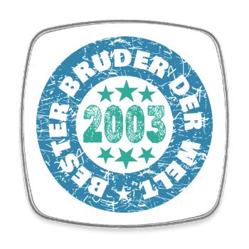 2003 - Square fridge magnet - white - Front