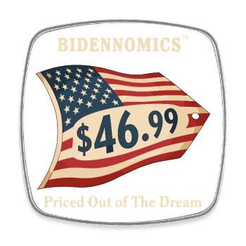 Bidenomics Price Tag Design - Square fridge magnet - white - Front