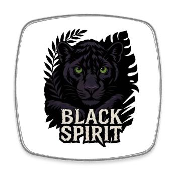Schwarzgeist – Panther - Viereckiger Kühlschrankmagnet - Weiß - Vorne
