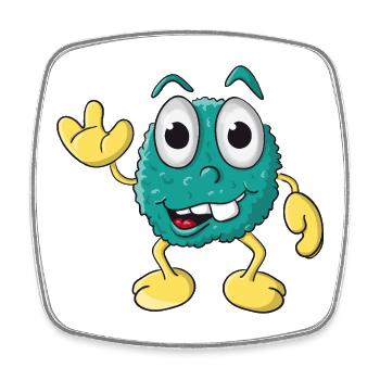Funny Monster - Square fridge magnet - white - Front