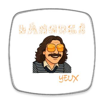 To Langres with your eyes - Square fridge magnet - white - Front