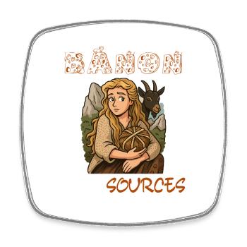 BANON_DES_SOURCES - Square fridge magnet - white - Front