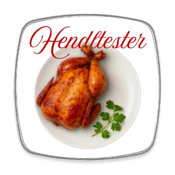 HendlHester Coq au Vin Illustration - Viereckiger Kühlschrankmagnet - Weiß - Vorne