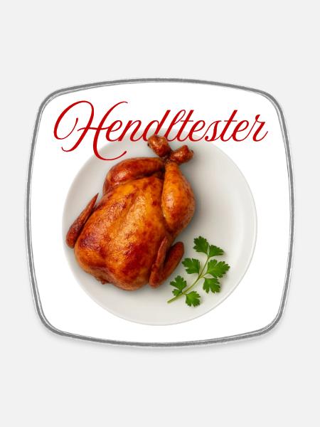 HendlHester Coq au Vin Illustration - Magnet carré - blanc