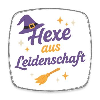 Hexe aus Leidenschaft - Viereckiger Kühlschrankmagnet - Weiß - Vorne