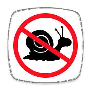 Snail Prohibited Sign Zone against no notice - Square fridge magnet - white - Front