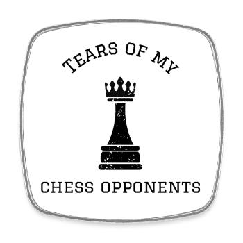 Tears of my chess opponents  - Viereckiger Kühlschrankmagnet - Weiß - Vorne