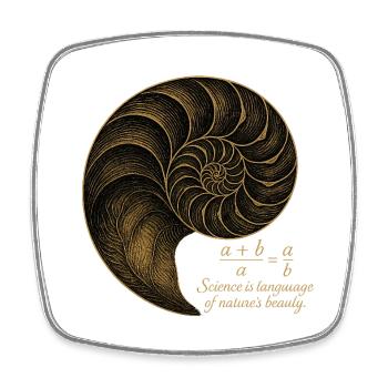 Golden Ratio of Fibonacci - Viereckiger Kühlschrankmagnet - Weiß - Vorne