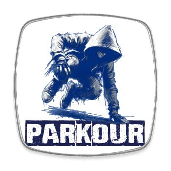 Parkour Street Style - Square fridge magnet - white - Front