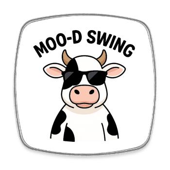 Vache chic avec des lunettes de soleil Illustration - Magnet carré - blanc - Devant
