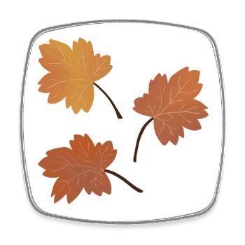 Autumn Maple Leaf Pattern for Cozy Apparel - Square fridge magnet - white - Front