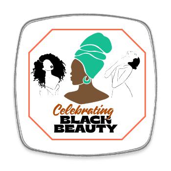 Lebendiges Afro-Frauen-Feier-Design - Viereckiger Kühlschrankmagnet - Weiß - Vorne
