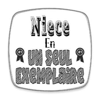 Niece in a single copy - Square fridge magnet - white - Front