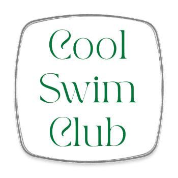 Cool swim club. Cooler Schwimm Club. - Viereckiger Kühlschrankmagnet - Weiß - Vorne