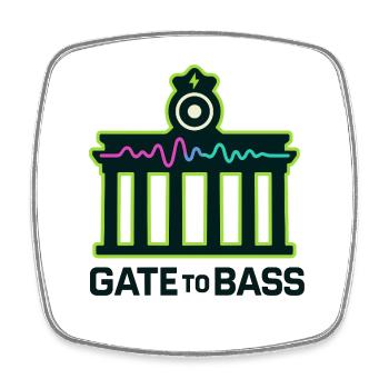Porte de la basse – Berlin - Magnet carré - blanc - Devant