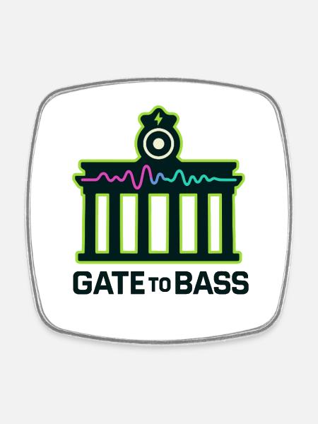 Porte de la basse – Berlin - Magnet carré - blanc