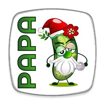 WEIHNACHTSGESCHENKE PAPA BOULESPIELER - Viereckiger Kühlschrankmagnet - Weiß - Vorne