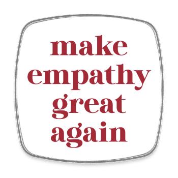 Funny Quote – Make Empathy Great Again - Viereckiger Kühlschrankmagnet - Weiß - Vorne
