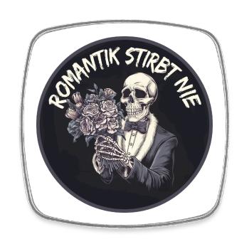 Love until death – Gothic Skull Design - Square fridge magnet - white - Front