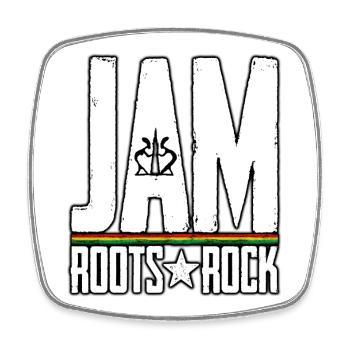 Jamaica Roots Rock Design - Square fridge magnet - white - Front