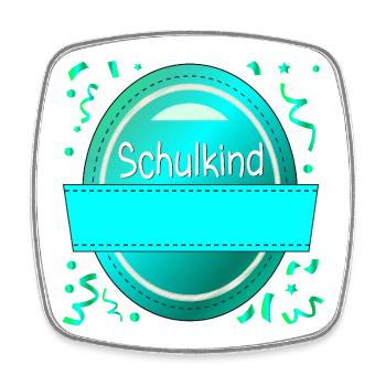 SCHOOL ENROLLMENT SCHOOLCHILD NAME SIGN - Square fridge magnet - white - Front