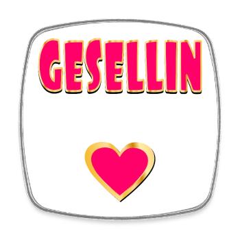 Journeyman Training Heart - Square fridge magnet - white - Front