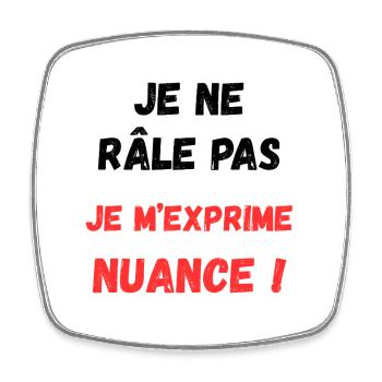 T-shirt humour humoristique idée cadeau - Magnet carré - blanc - Devant