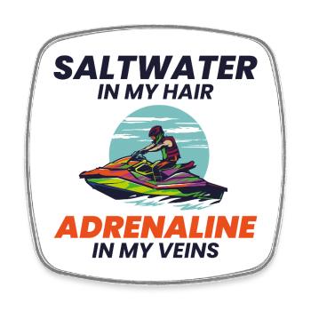Extreme Jetski Salzwasser Adrenalin Fahrt - Viereckiger Kühlschrankmagnet - Weiß - Vorne