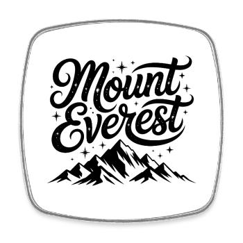 Mount Everest - Souvenir-Design - Viereckiger Kühlschrankmagnet - Weiß - Vorne