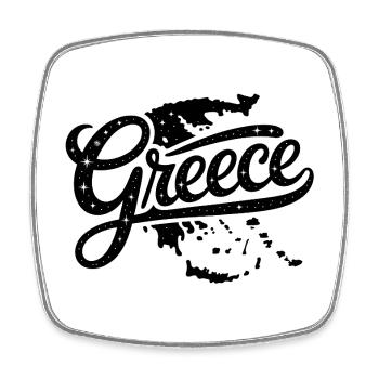 Griechenland - Souvenir-Design - Viereckiger Kühlschrankmagnet - Weiß - Vorne
