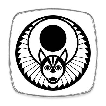Egyptian Deity Crop Circle - Square fridge magnet - white - Front