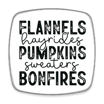 Halloween Pumpkin Cheer - Square fridge magnet - white - Front