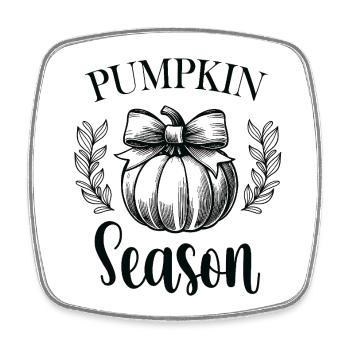 Pumpkin Season Hand Drawn Illustration - Square fridge magnet - white - Front