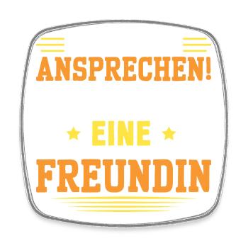 Malle PLEASE DO NOT SPEAK Funny - Square fridge magnet - white - Front