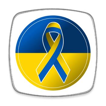 Solidarity Peace Ukraine Demonstration - Square fridge magnet - white - Front