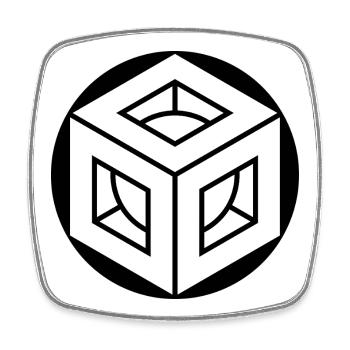 Metatron's Cube Crop Circle Design - Square fridge magnet - white - Front