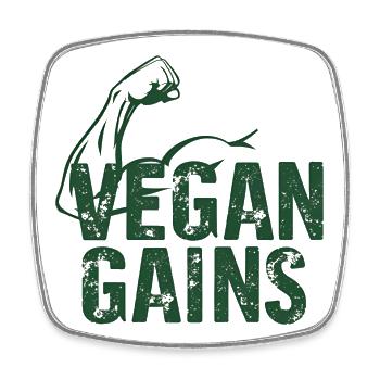 Vegan Gains Vegan Fitness Bodybuilding - Square fridge magnet - white - Front