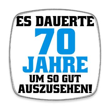70 ans à dire l’anniversaire des hommes drôles - Magnet carré - blanc - Devant