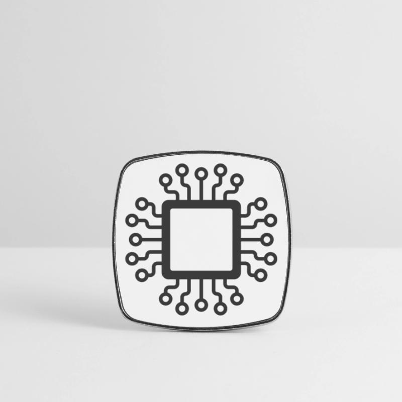 Microchip Circuit Icon Logo Square fridge magnet