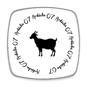 Ardècho team - Square fridge magnet - white - Front